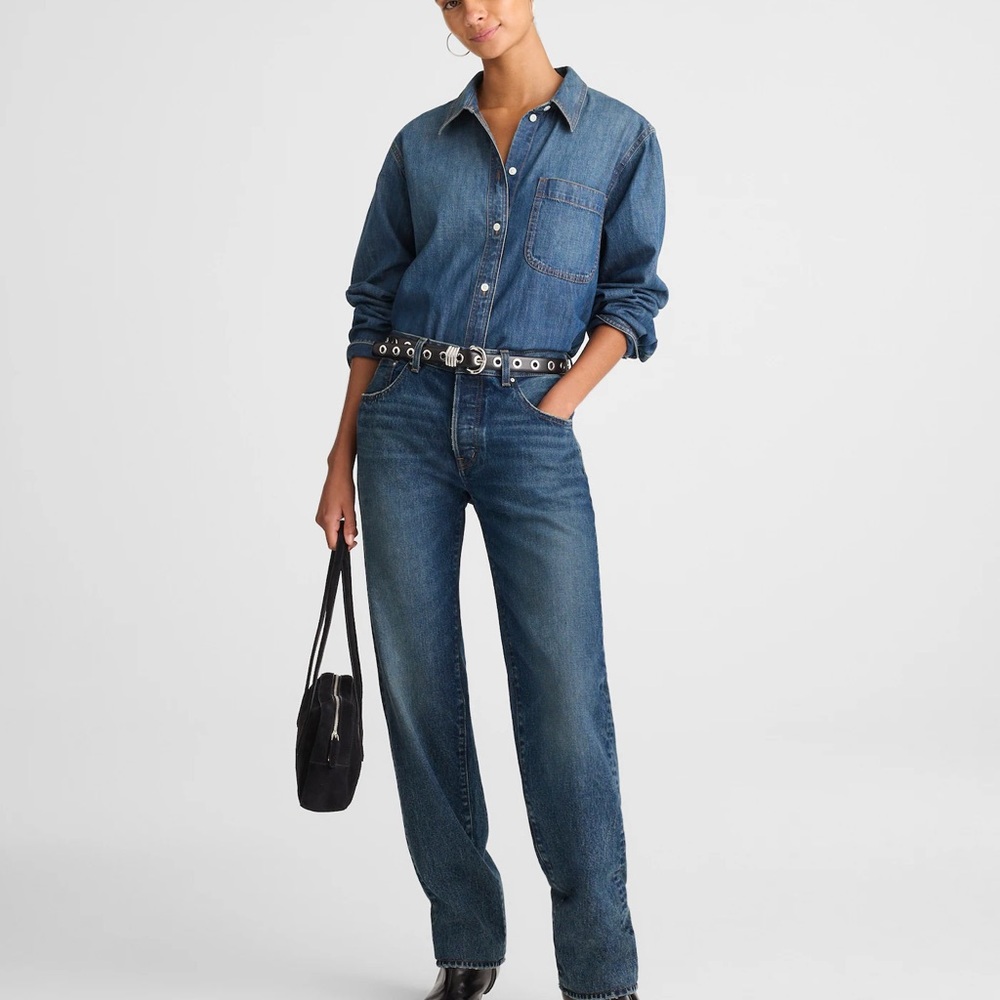 Madewell The Dean Easy Straight Jean Greendale Wash